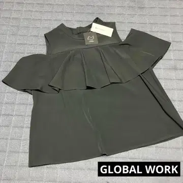 EiiS 프릴 슬리브리스 탑 미사용 새상품