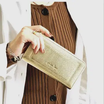 여성용 장지갑 천연 가죽
