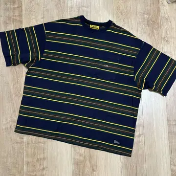 새상품급 FAT 에이티 NAVY 스트라이프 오버 사이즈 티셔츠 JUNBO