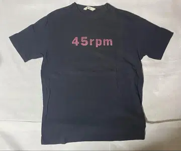 45rpm 로고 블랙 티셔츠 반팔 사이즈 4