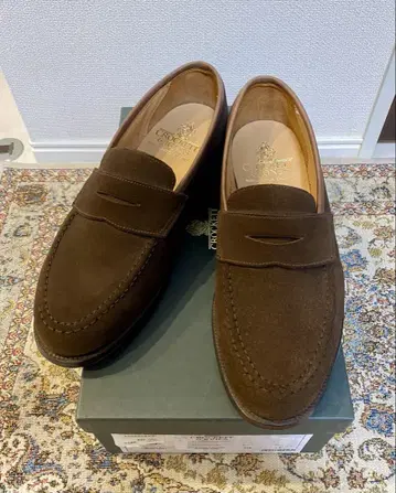 Crockett&Jones 다크 브라운 스웨이드 로퍼 UK7 E