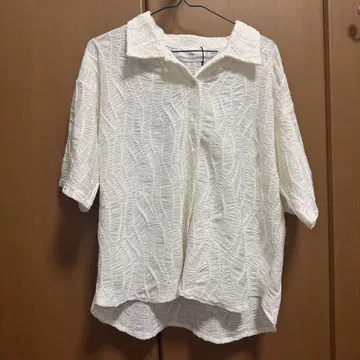 Vin 화이트 반팔 셔츠 블라우스