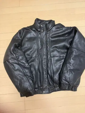80s Eddie Bauer 가죽 다운 자켓