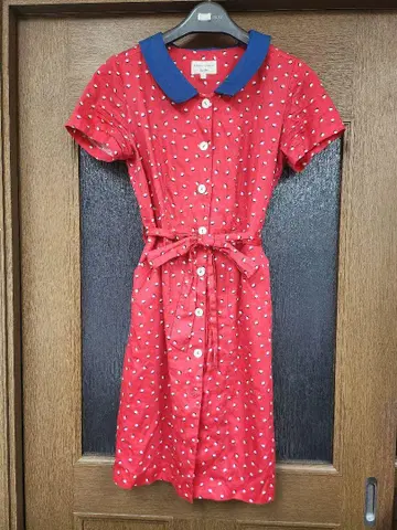 Size3 13호 로라 애슐리 런던 도트 무늬 빨간색 레드 도트