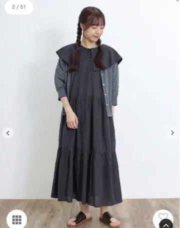 사만사 모스모스 세일러 카라 티어드 원피스