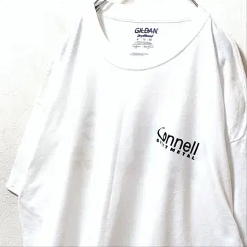 길단 코넬 시트 메탈 로고 티셔츠 화이트 화이트 XL 구제 의류
