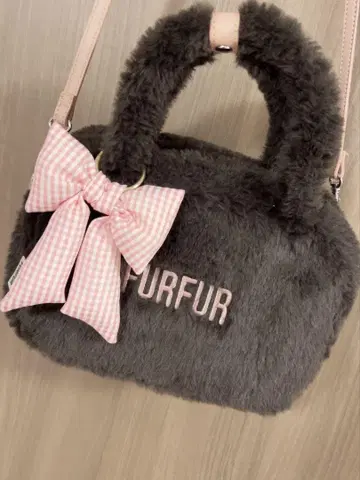 FURFUR 에코 퍼 스퀘어 보스턴 백 CGRY