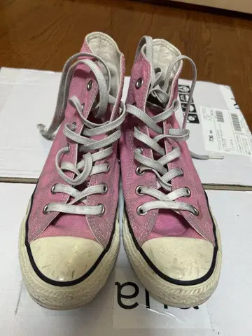 컨버스 스니커즈 하이컷 핑크 23.5cm