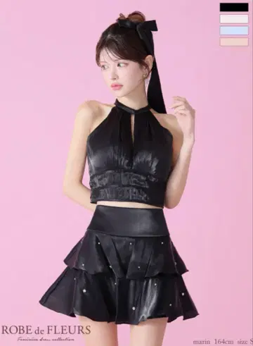 ROBE de FLEURS 블랙 드레스 S 사이즈
