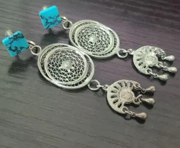Turquoise x Ethnic 터콰이즈 블루 에스닉 귀찌