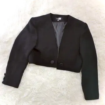 소와르 베닐 크롭 노카라 자켓 (L) 포멀 숏