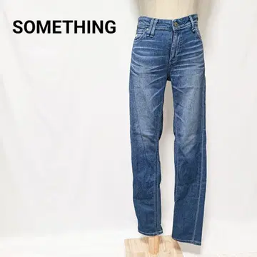 썸씽 SOMETHING 쿨 데님 스트레이트 청바지 W28 일본제