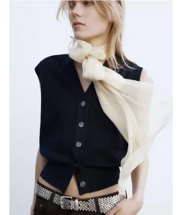 ZARA 자라 새상품 플레인 니트 베스트 L