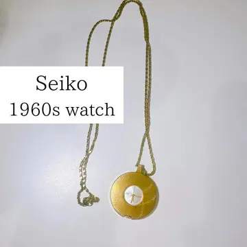 세이코 시계 목걸이 DIASHOCK 17J 골드 수동 와인딩 1960년대