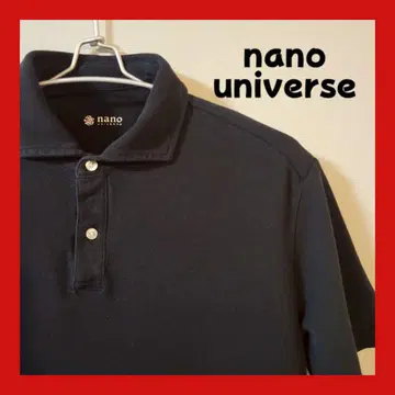 nano 블랙 피케 셔츠 반팔 3 버튼