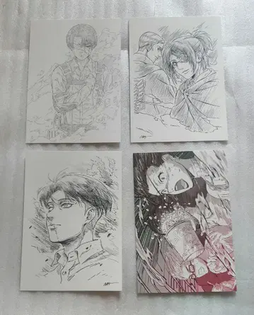극장판 진격의 거인 감상 혜택 엽서 4종