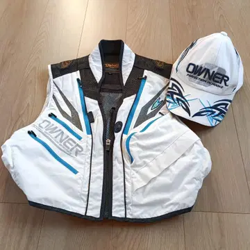 OWNER 낚시용 조끼 L 사이즈 화이트