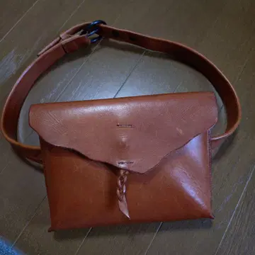 피스타치오 라벨 천연 가죽 백