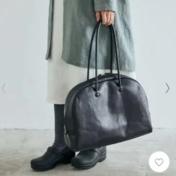 미사용 나카가와 마사시치 상점 일본산 소가죽 보스턴 백 숄더백