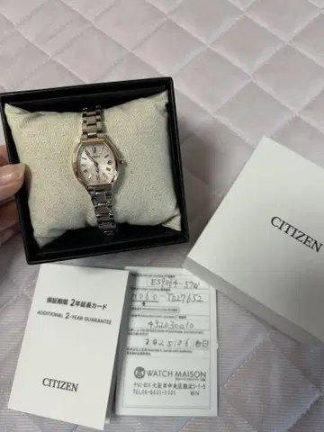 CITIZEN ES936457W xC(크로스 씨) 핑크 골드 손목시계