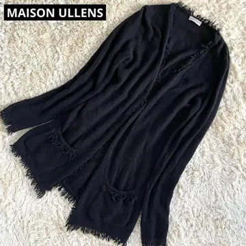 MAISON ULLENS 캐시미어 100% 가디건 프린지 블랙