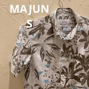 MAJUN 마준 카리유시 의류 꽃무늬 반팔 셔츠 S