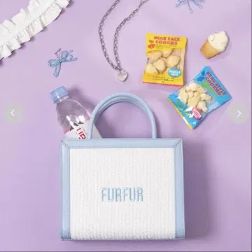 FURFUR 라피아 로고 토트백 숄더백