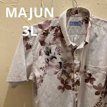 MAJUN 마준 카리유시 의류 알로하 셔츠 반팔 3L 사이즈