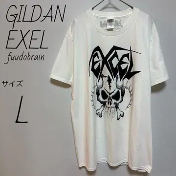 길단 GILDAN EXEL 스컬 그래픽 티셔츠 사이즈 L