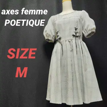 엑시즈팜 POETIQUE 체크 원피스 레이스업 M