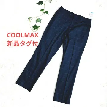 Topvalu COOLMAX 슬랙스 택 포함 새상품 네이비 체크