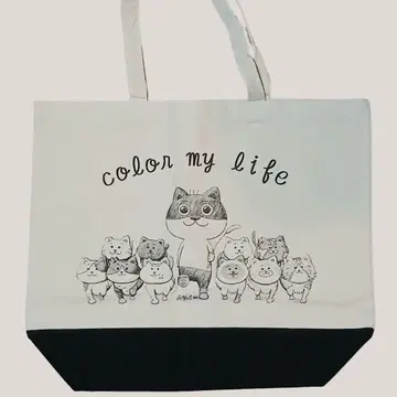 보호 고양이 토트백 L