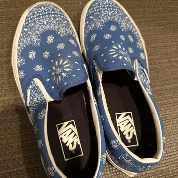 Vans 반다나 패턴 슬립온 파랑 남성용 US8.5
