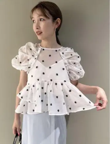 SNIDEL 페플럼 튜닉 블라우스