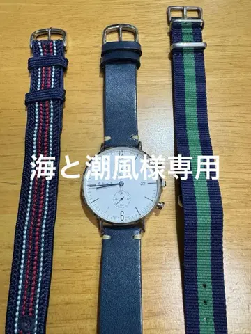 Knot 쿼츠 손목시계 크로노그래프 화이트