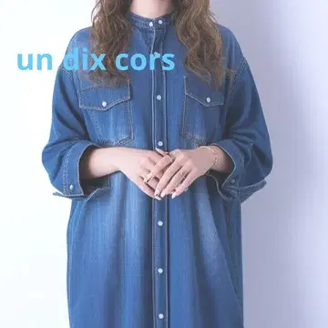 un dix cors 성숙/러블리 데님 셔츠 원피스 루즈핏 새상품급 인기