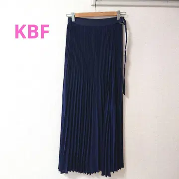 KBF 네이비 플리츠 랩 롱 스커트 인기