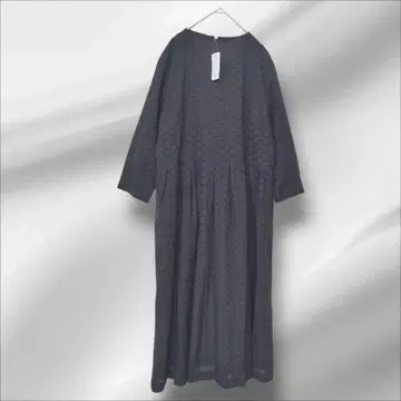 간사이 패션 연합 A 라인 롱 원피스 큰 레이스 무늬 3L