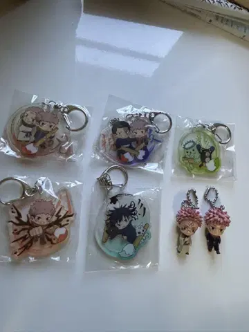 주술회전 가챠가챠 키링 세트