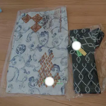 남성용 유카타 화이트 오비 포함
