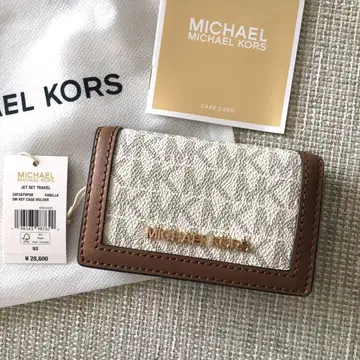 새상품 마이클코어스 MICHEAL KORS 시그니처 바닐라 키케이스
