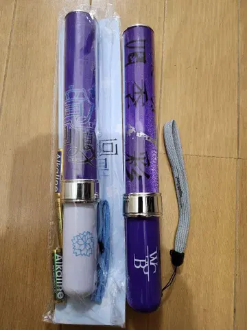 일본 전통 악기 밴드 보라색 응원봉 2개 세트 스트랩 포함