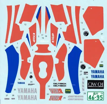 1/12 YAMAHA FZR750R OW01 데칼만 타미야용