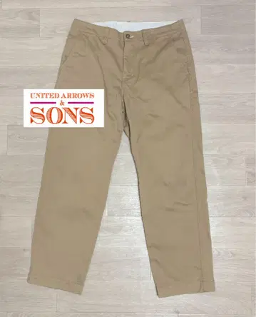 UNITED ARROWS & SONS 와이드 치노 팬츠 베이지