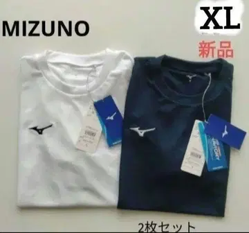 새상품 미즈노 반팔 기능성 티셔츠 네비 드라이 2장 세트 남성용 XL