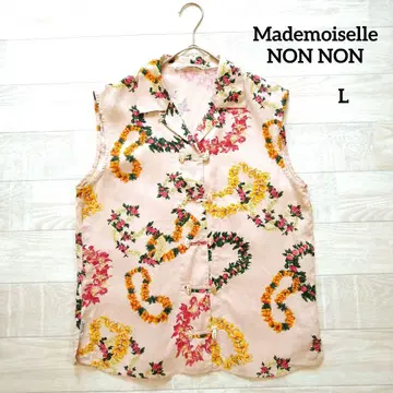 Mademoiselle NON NON 마드모아젤 논논 린넨 셔츠 L
