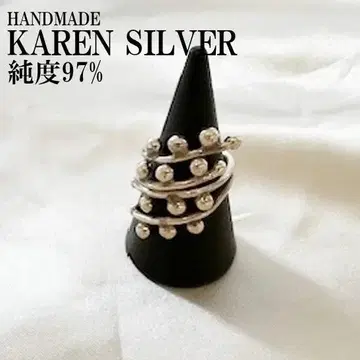 신상품 실버 반지 카렌 실버 핸드메이드 에스닉 순은 #150