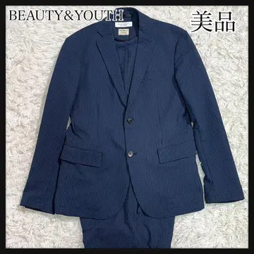 [새상품급] BEAUTY&YOUTH TORAY 네이비 체크 시아사카