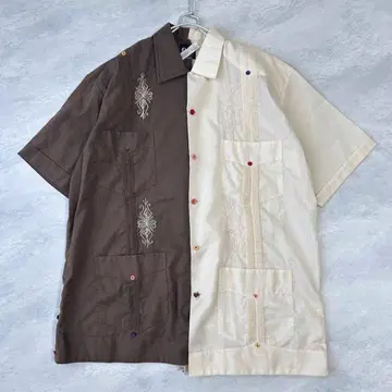 SONIC LAB 바이컬러 쿠바 셔츠 L~XL 상당 소닉 러브
