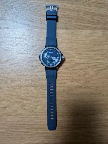 새상품 PROTREK PRW-60 전파 솔라 네이비 실버 벨트 새상품